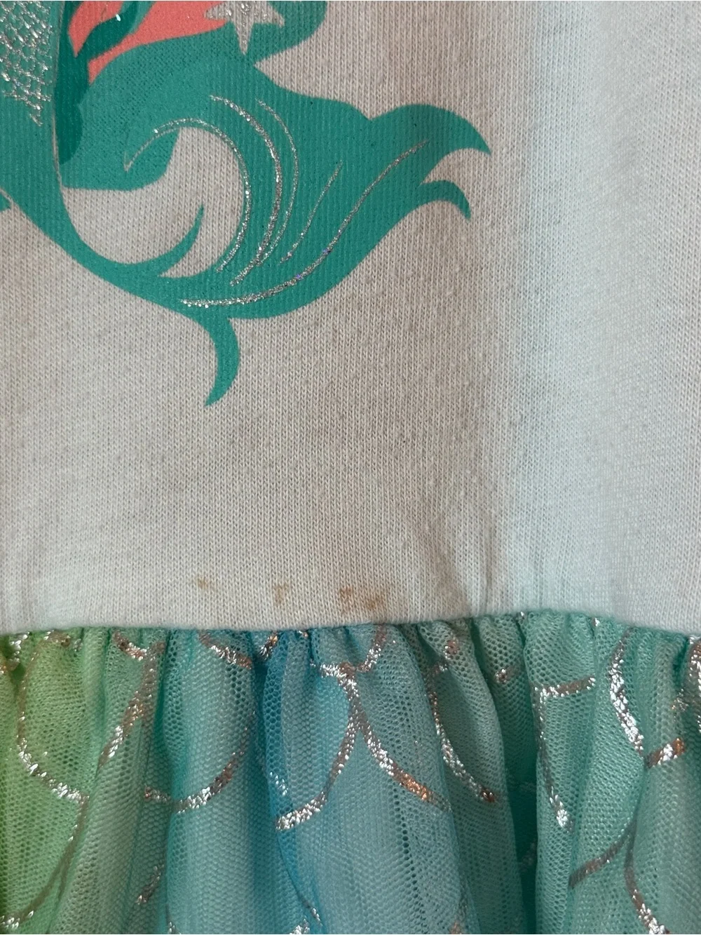 Kids Disney Jumping Beans Light Green-Blue Little Mermaid Dress - Picture 3 of 6